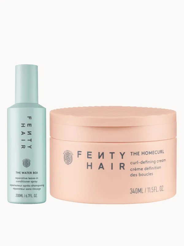 Fenty Hair Hero Duo, The Homecurl Curl Defining Cream 340ml and The Water Boi Leave in Conditioner 200ml - Sol de Janeiro