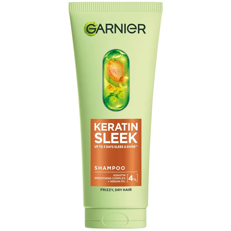 Garnier Keratin Sleek Shampoo 200ml - Tweezerman