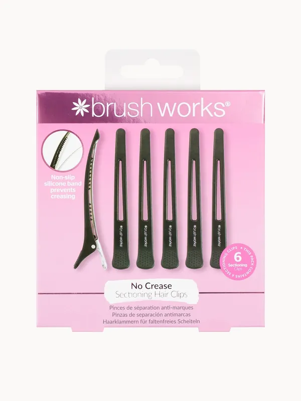 Brushworks No Crease Sectioning Hair Clips (Pack of 6) - Color Wow