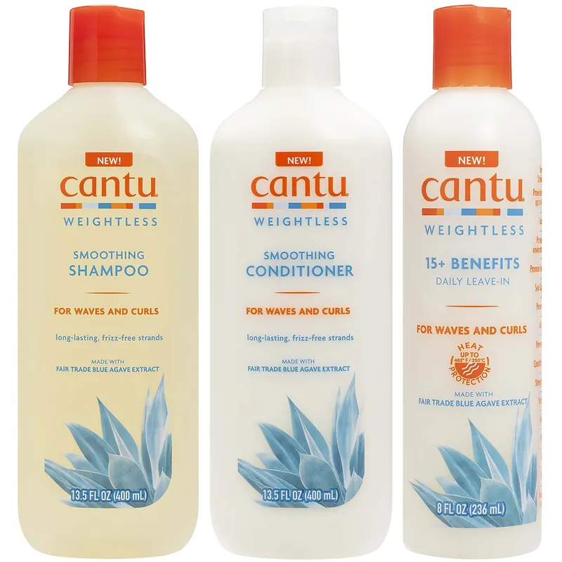 Cantu Weightless Smoothing Shampoo 400ml, Conditioner 400ml & Daily leave in 236ml - CeraVe
