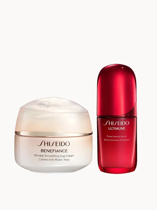 Shiseido Ultimune Power Infusing Serum & Benefiance Wrinkle Smoothing Eye Cream Bundle - Rimmel