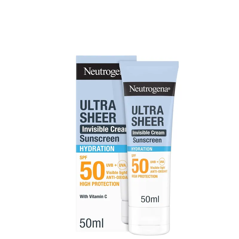 Neutrogena Ultra Sheer Invisible Cream Sunscreen Hydration SPF50 - CeraVe