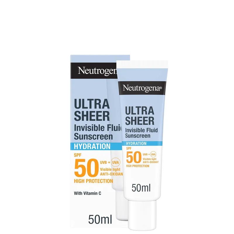 Neutrogena Ultra Sheer Invisible Fluid Sunscreen Hydration SPF50 - Maybelline