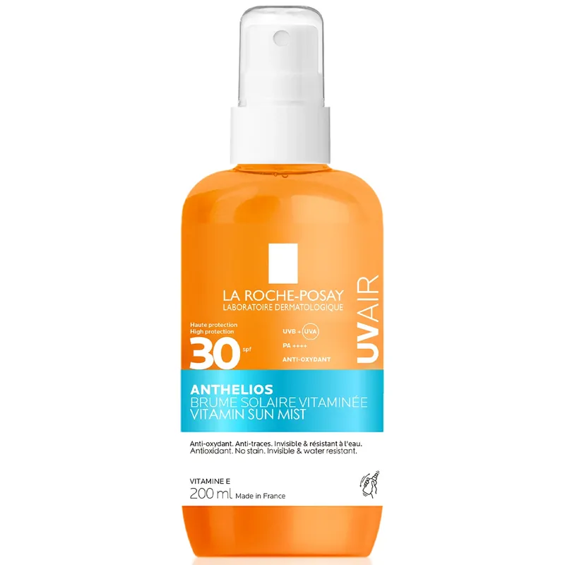 La Roche Posay Anthelios UVAIR Vitamin Sun Mist SPF30, High UV Protection, With Vitamin E & Hyaluronic Acid,200ml - La Roche-Posay