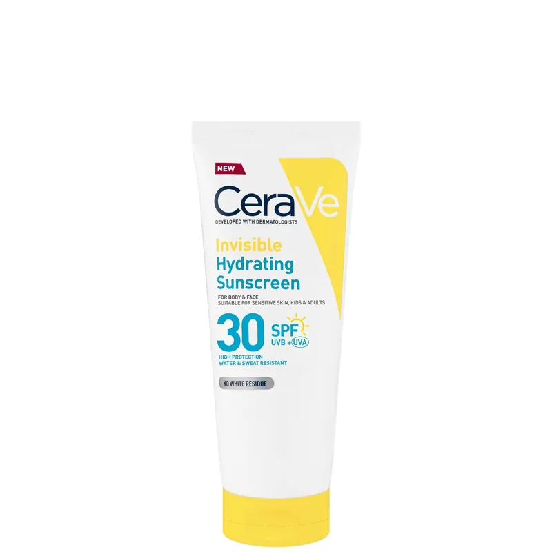 CeraVe Invisible Hydrating Sunscreen SPF 30 for body, face, & all skin types with 3 essential ceramides 75 ml - La Roche-Posay
