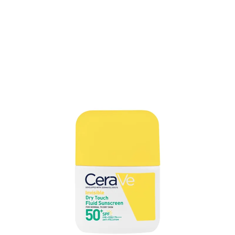 CeraVe Invisible Dry Touch Fluid Sunscreen SPF 50 for normal to oily skin with 3 essential ceramides 50 ml - La Roche-Posay