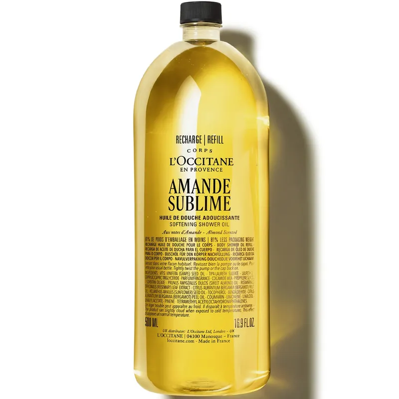 L'Occitane Almond (Amande) Shower Oil Refill 500ml - Elemis