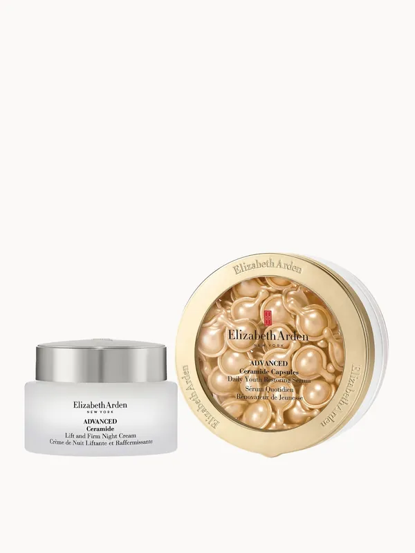 Elizabeth Arden Ceramide Overnight Skin Strengthening and Firming Serum + Moisturiser Duo - lookfantastic Beauty Box