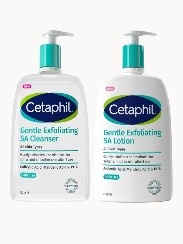 Cetaphil SA Exfoliating Daily Duo for Face & Body - The Ordinary