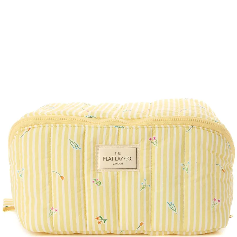 The Flat Lay Co. Marshmallow Flat Lay Makeup Box Bag - Flora