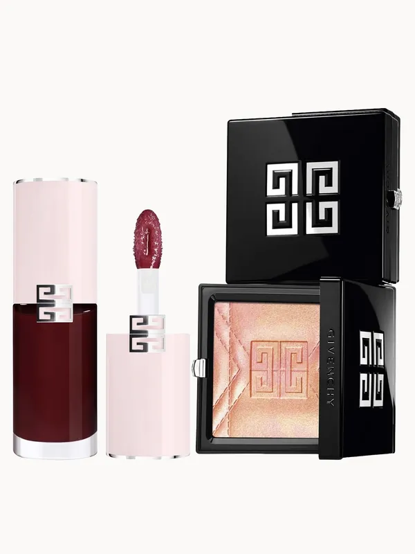 Givenchy Prisme Libre Highlighter Powder & Perfecto Serum Lip Oil Bundle (Various Shades)