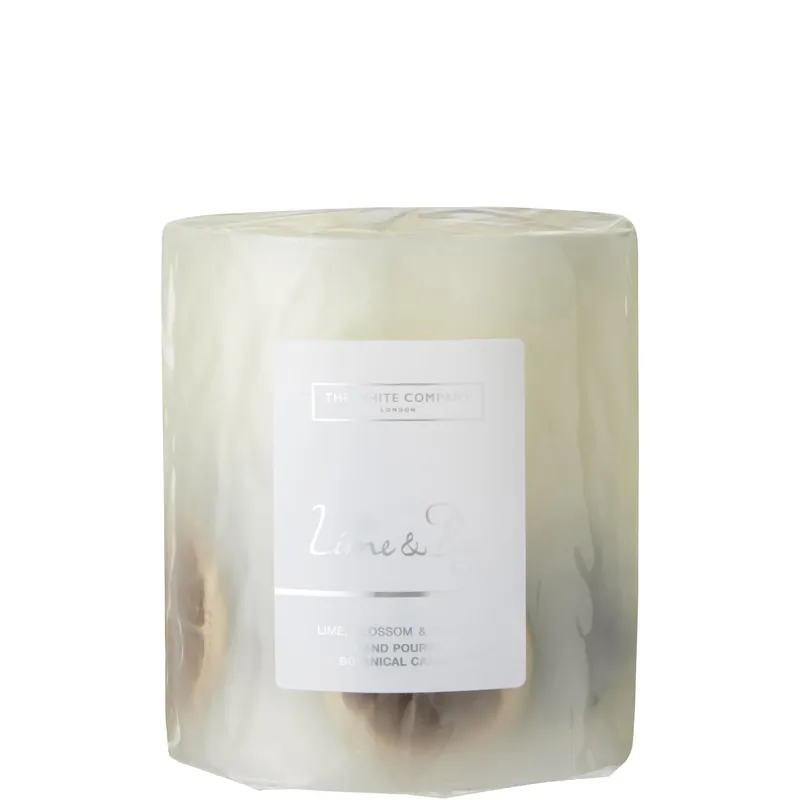 The White Company Lime & Bay Medium Botanical Candle 725g - lookfantastic Beauty Box