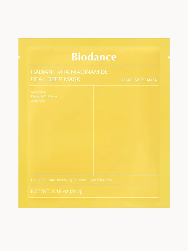 Biodance Radiant Vita Niacinamide Real Deep Mask (4 Pack) - Beauty of Joseon
