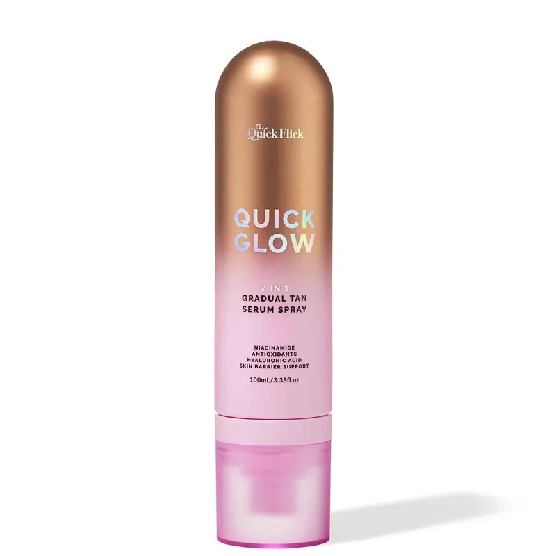 Quick Flick Quick Glow 2-in-1 Gradual Tan Serum Spray 100ml with Hyaluronic Acid