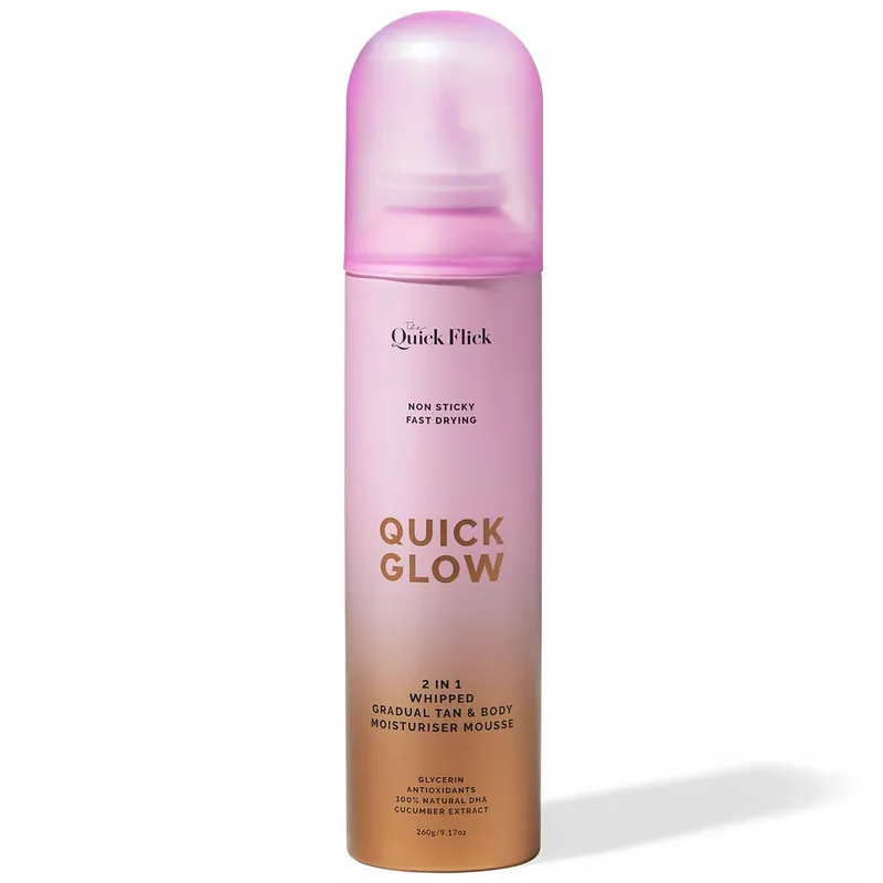 Quick Flick Quick Glow 2-in1 Whipped Gradual Tan Body Moisturiser Mousse 260g - Original