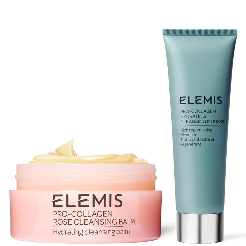 Elemis Pro-Collagen Hydrating Cleansing Mousse and Cleansing Balm Bundle - Rose