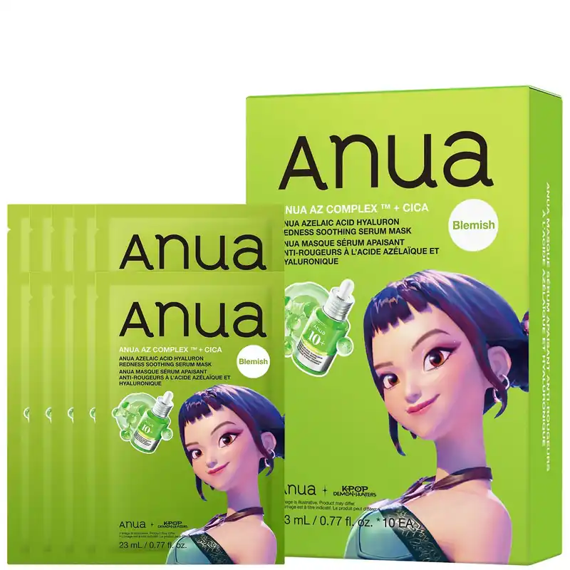 Anua KPop Demon Hunters Azelaic Acid Hyaluron Redness Soothing Serum Mask (10PCS)