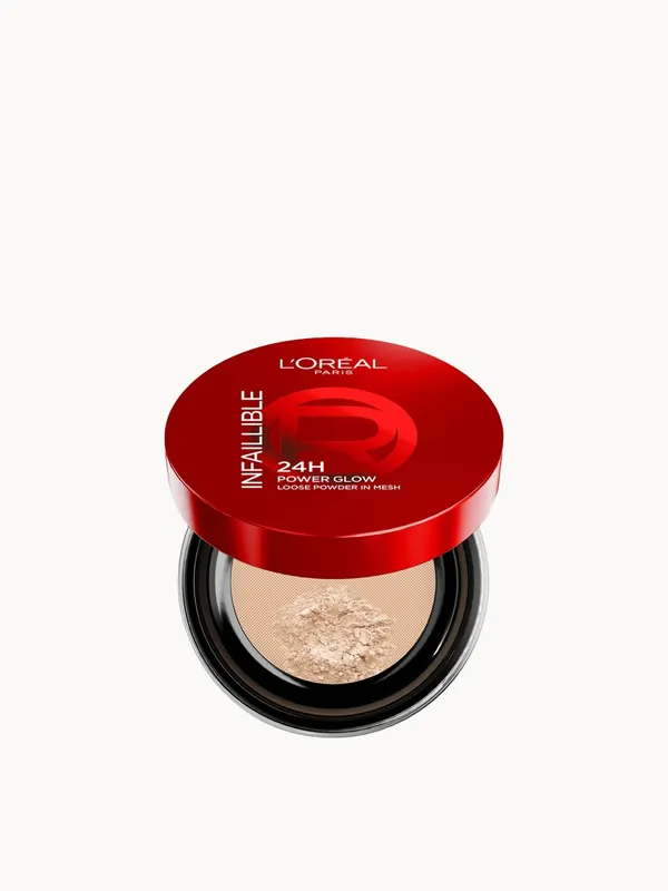 L'Oréal Paris Loose Powder, Infallible 24hr Glow Loose Powder, Glow-Boosting Highlighting Powder, Shade Universal