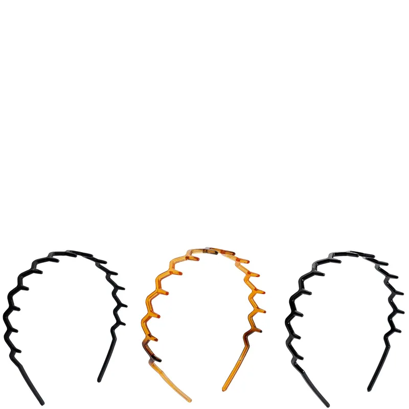 brushworks Zig Zag Headband - 3 Pack
