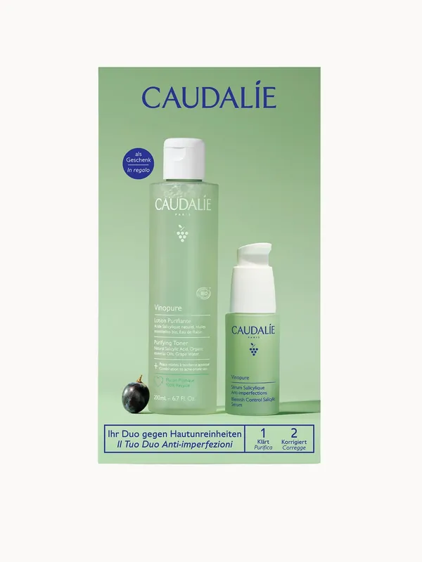 Caudalie Vinopure Clear Skin Tone & Treat Set (Worth £54) - Bioderma