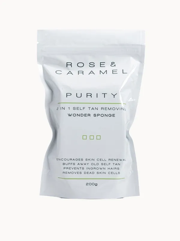 Rose & Caramel Purity 2in1 Self Tan Removing Wonder Sponge 200g - Coco & Eve