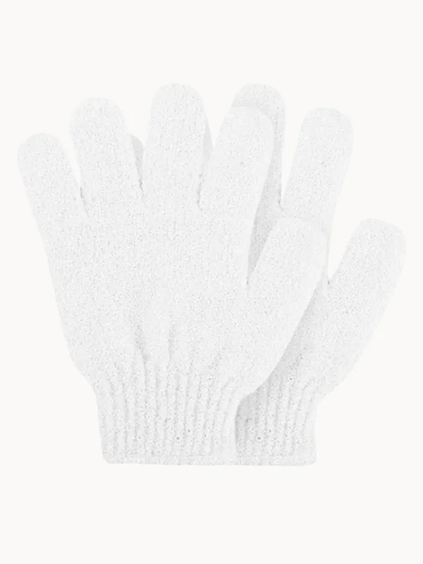 Rose & Caramel Exfoliating Gloves - White