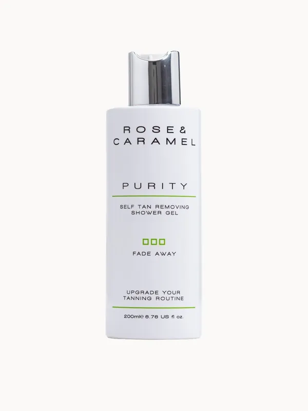 Rose & Caramel Purity Fade Away Self Tan Removing Shower Gel 200ml - Dripping Gold