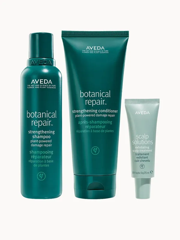 Exclusive Aveda Botanical Repair Strengthening Shampoo, Conditioner & Treatment Bundle - lookfantastic Beauty Box