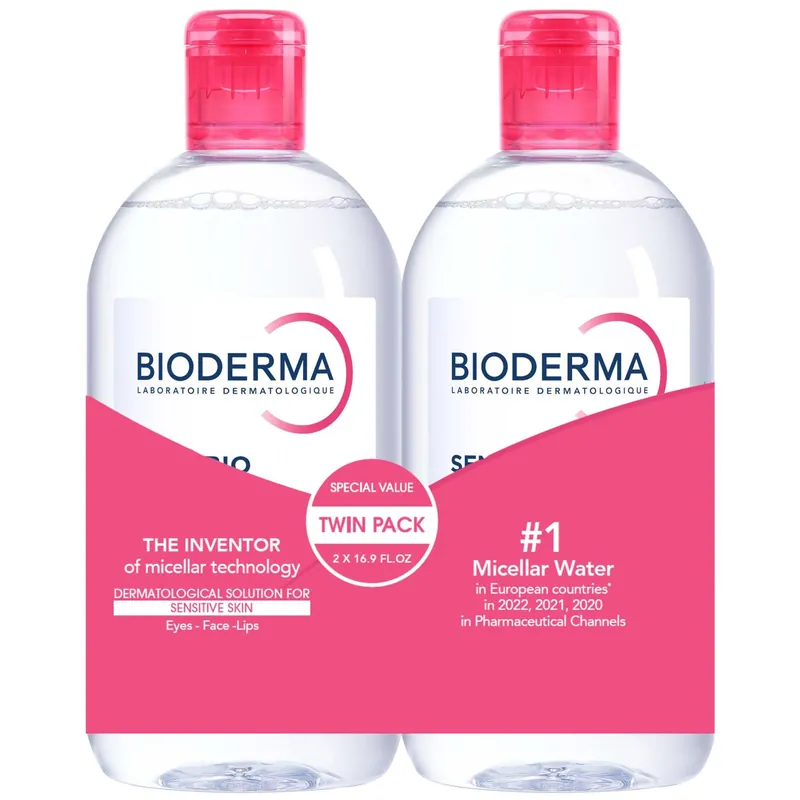 Bioderma Sensibio H2O Micellar Water Duo 16.9 oz (Worth $40.00) - DHC