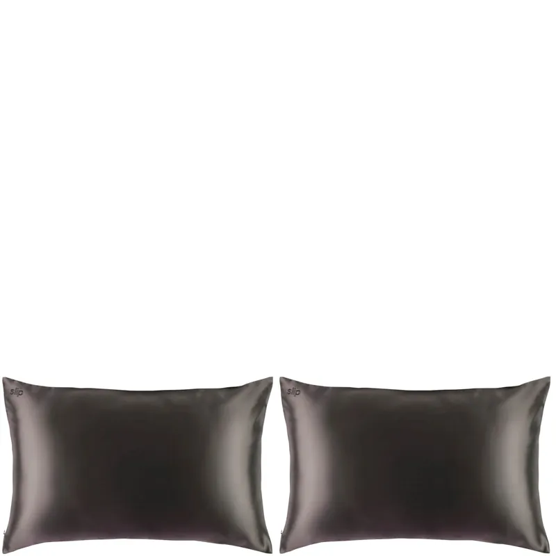 Slip Dermstore Exclusive Pure Silk Pillowcase Duo - Queen - Charcoal