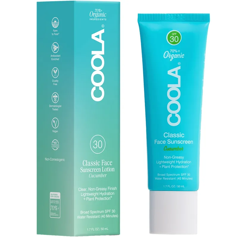 COOLA Classic Face Organic Sunscreen Cucumber Lotion SPF 30 50ml - SkinCeuticals
