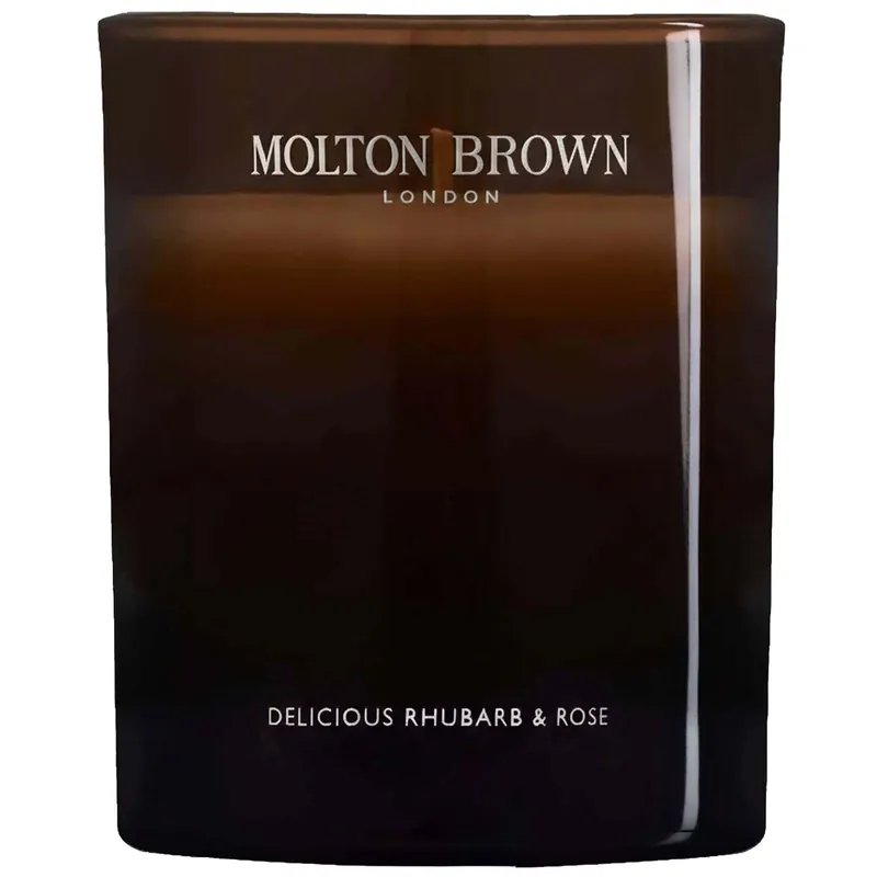 Molton Brown Delicious Rhubarb & Rose Signature Scented Candle (Single Wick) 190g - SkinCeuticals