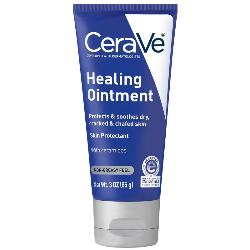 CeraVe Healing Ointment for Cracked Skin Repair Skin Protectant with Petrolatum Ceramides (3 fl. oz) - La Roche-Posay