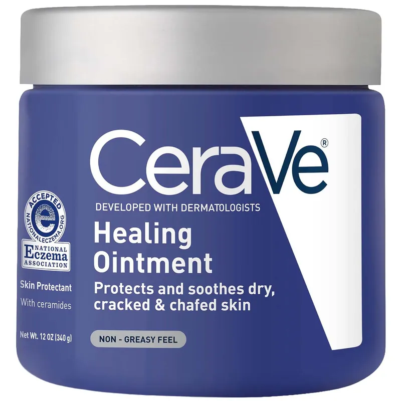 CeraVe Healing Ointment for Cracked Skin Repair Skin Protectant with Petrolatum Ceramides (12 fl. oz) - La Roche-Posay
