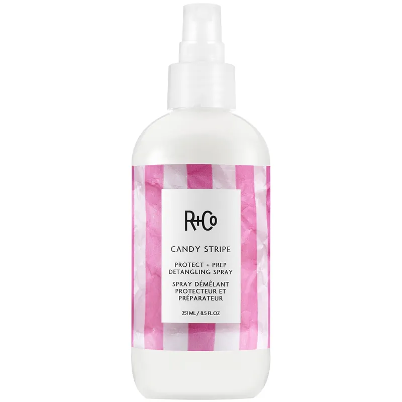 R+Co Candy Stripe Protect and Prep Detangling Spray 8.5 oz - UNITE Hair