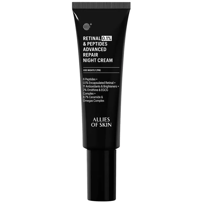Allies of Skin Retinal 0.1% & Peptides Advanced Repair Night Cream 48ml - Medik8