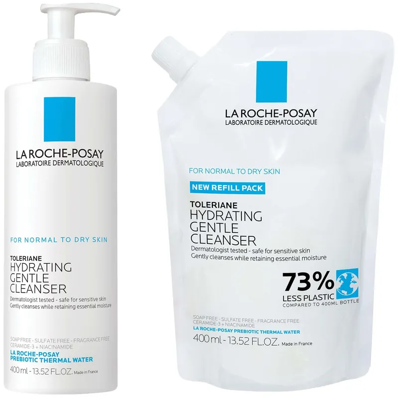 La Roche-Posay Toleriane Hydrating Gentle Cleanser Refill Set