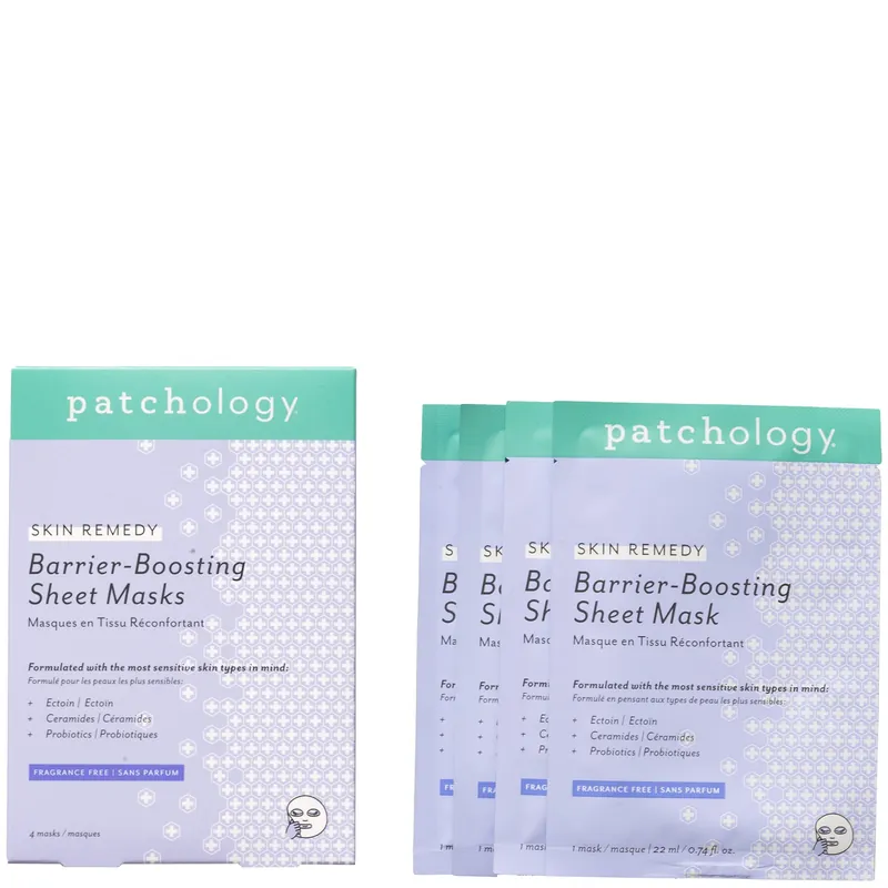 Patchology Skin Remedy Barrier-Boosting Sheet Mask - 4 Pack