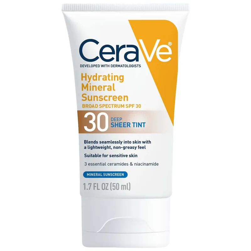 CeraVe Hydrating Mineral Tinted Sunscreen SPF 30 (Various Shades) - SkinCeuticals