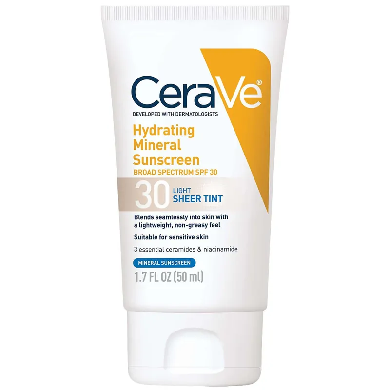 CeraVe Hydrating Mineral Tinted Sunscreen SPF 30 (Various Shades) - SkinCeuticals