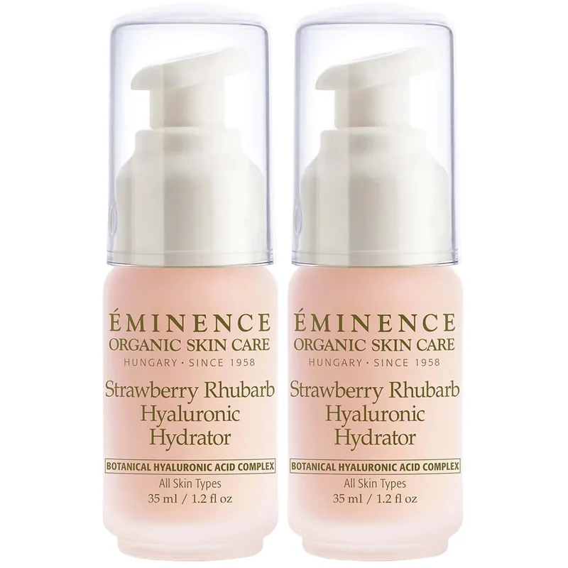 Eminence Organic Skin Care Strawberry Rhubarb Hyaluronic Hydrator Duo
