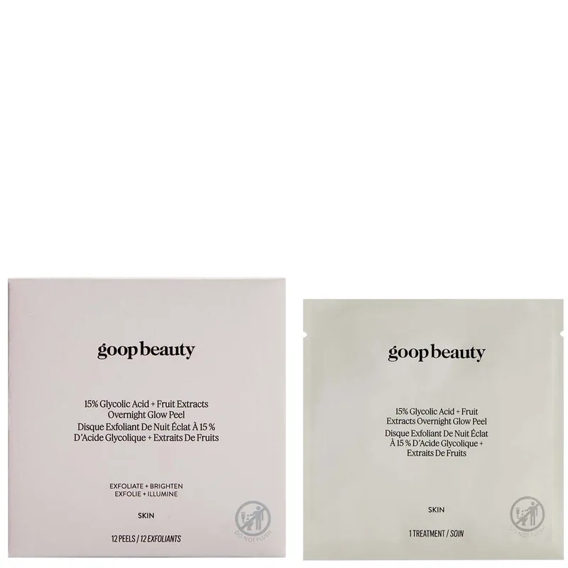 goop beauty 15% Glycolic Acid Overnight Glow Peel (12 count) - Dr Dennis Gross
