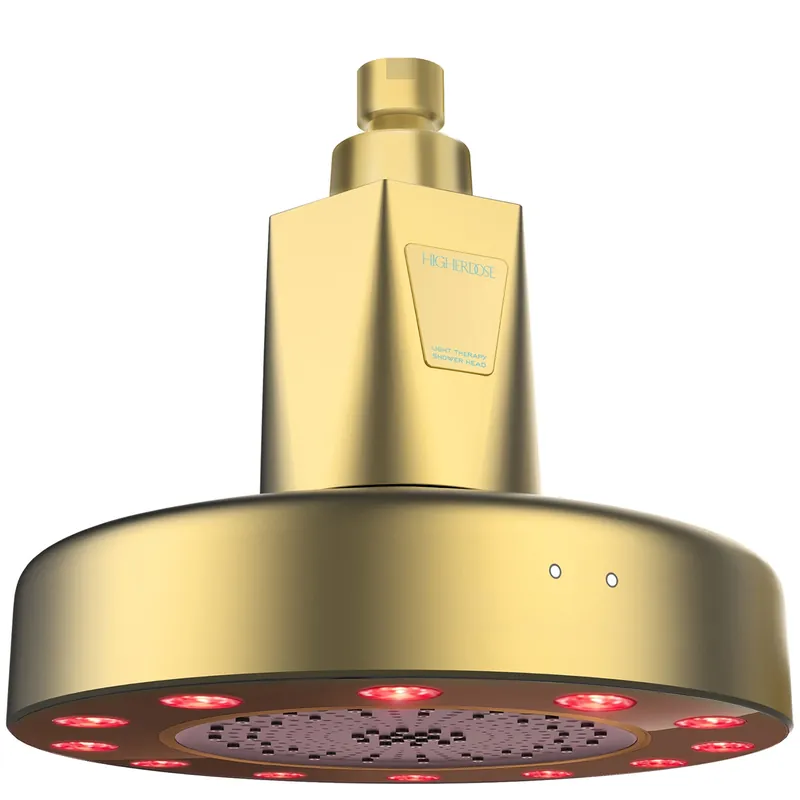 HigherDOSE Red Light Shower Filter- Polished Brass