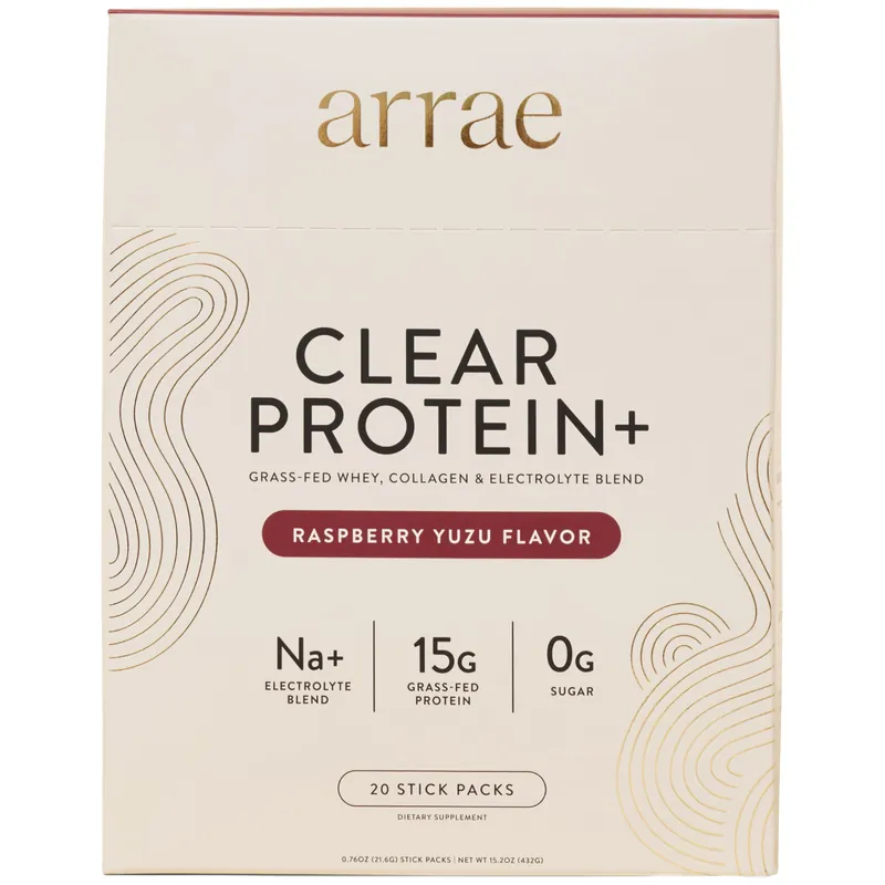 arrae Clear Protein+ Grass-Fed Protein & Electrolyte Blend - Raspberry Yuzu