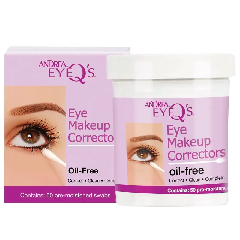 Andrea Eye Q'S Eye Makeup Correctors Oil-Free (50 Swabs)