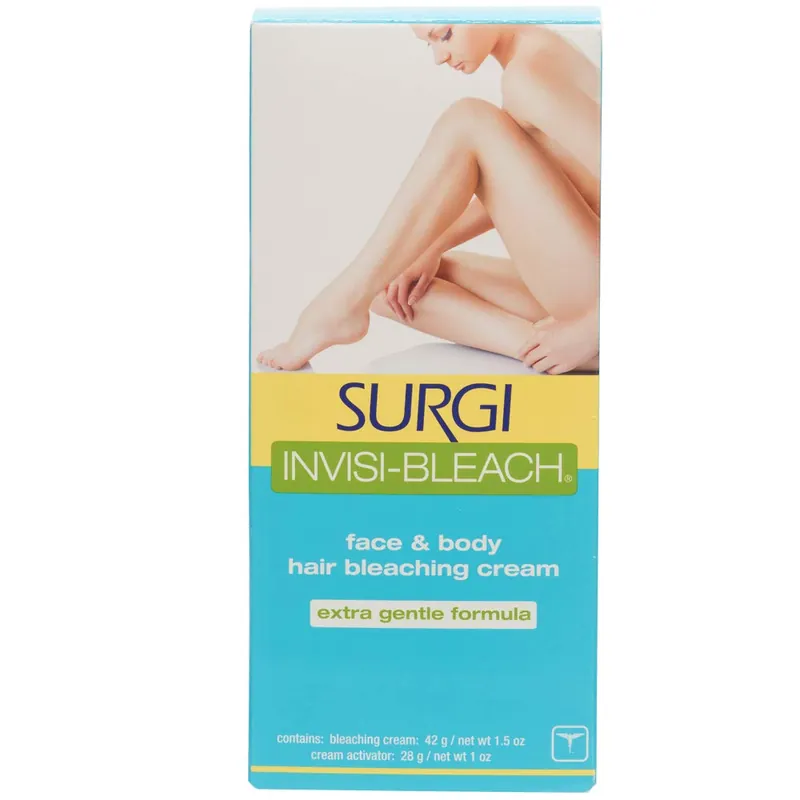 Surgi INVISI-BLEACH Face & Body Hair Bleaching Cream Kit - Extra Gentle Formula