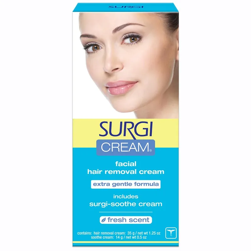 Surgi CREAM Facial Hair Removal Cream Kit - Extra Gentle Formula