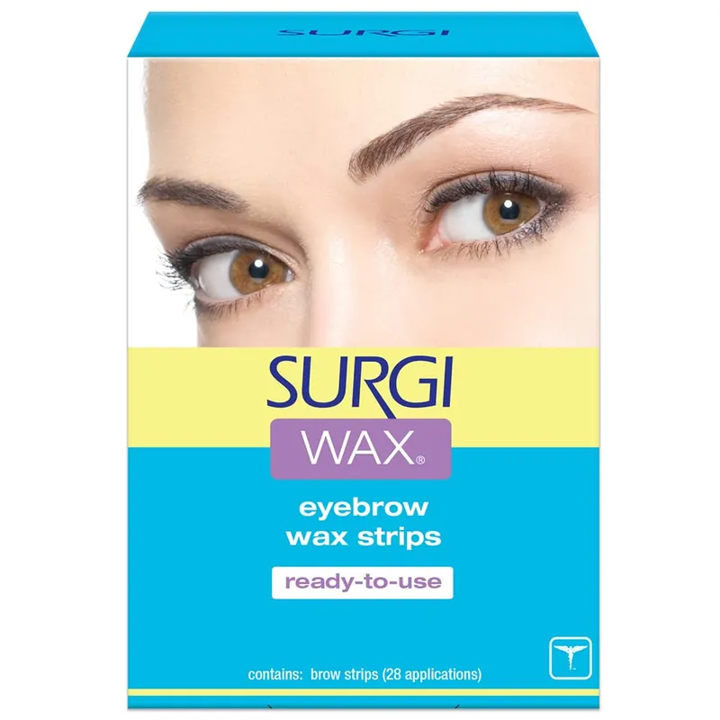 Surgi WAX Eyebrow Wax Strips - 28 Applications | Ready To Use