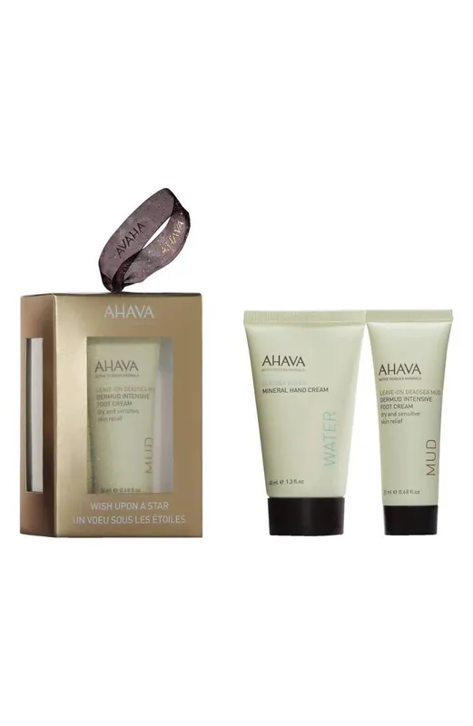 Ahava Wish Upon A Star Gift Ornament | Mineral Hand Cream + Dermud Intensive Foot Cream