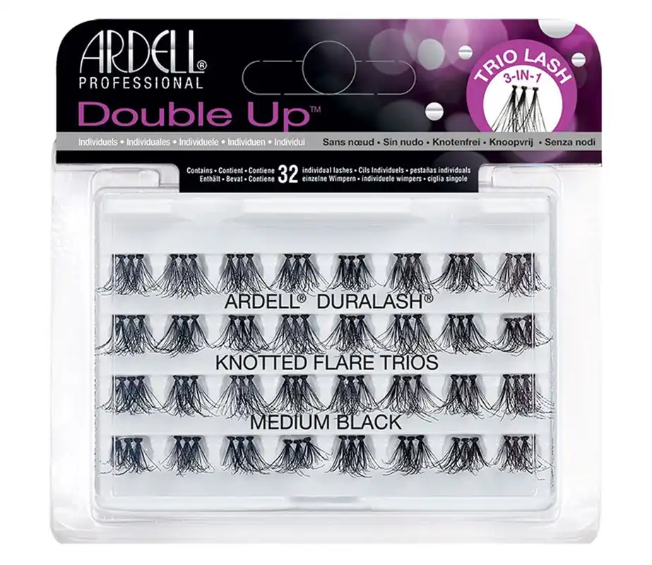 Ardell Double Up Duralash - Knotted Flare Trios / Medium Black (Knotted)